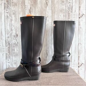 Hunter Wedge Tall Rain Boots Size 6